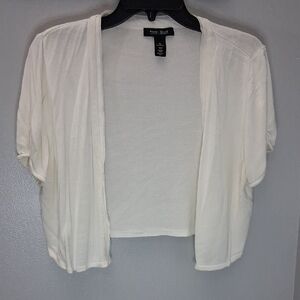 White House Black Market Cream Crop Top Size XL